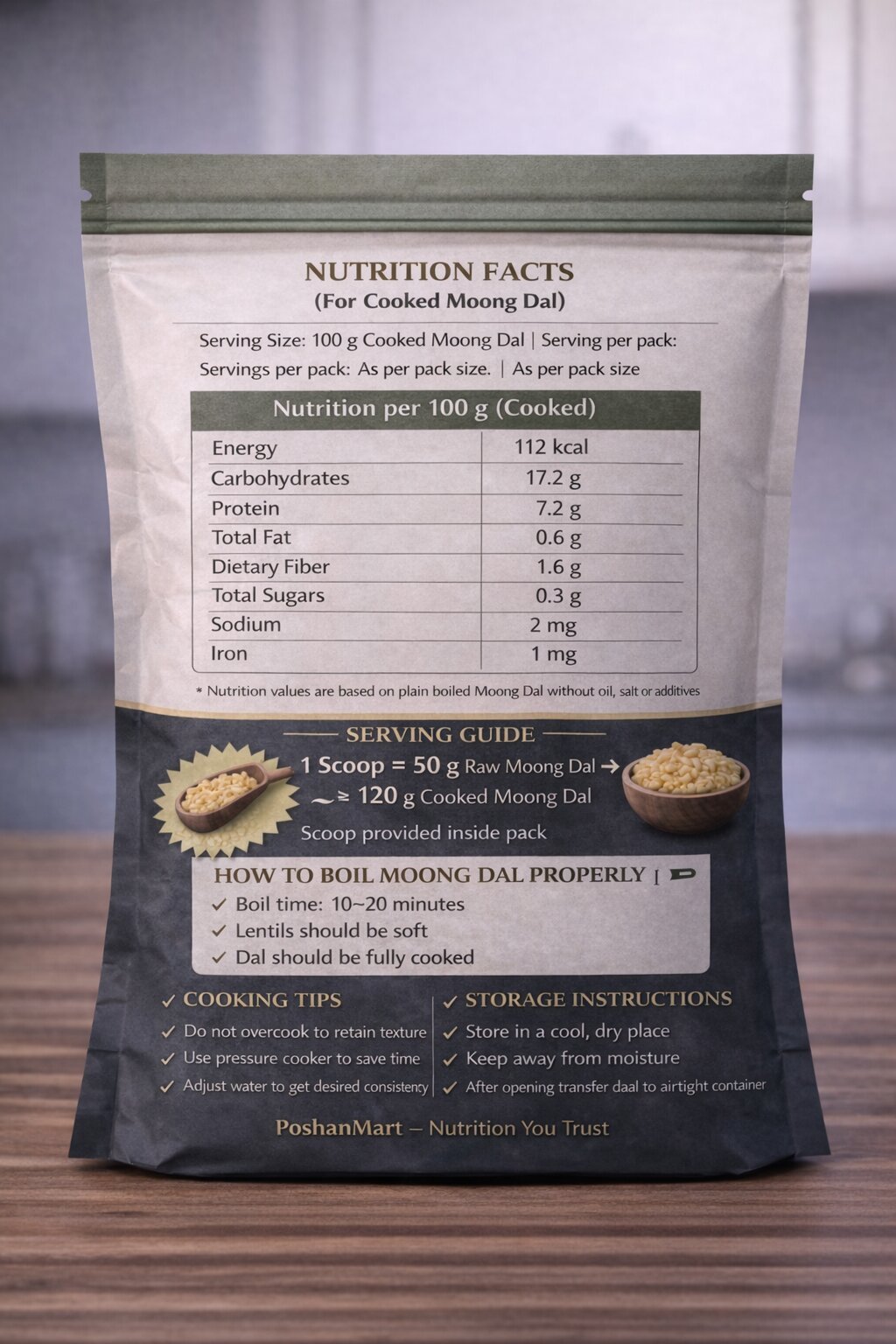 PoshanMart Premium Moong Dal - Image 2